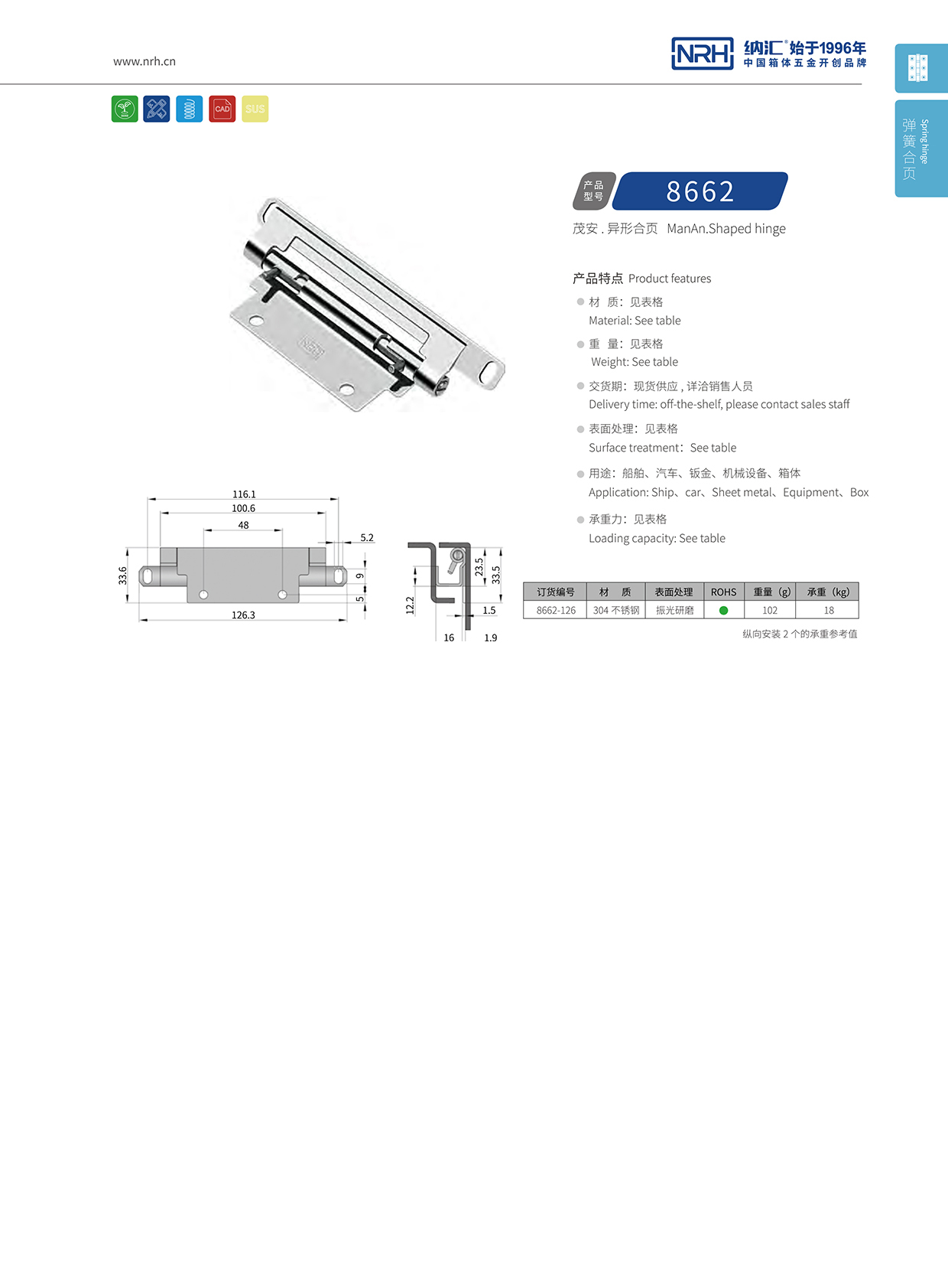 粉色视频WWW在线观看下载/NRH 8662-126 工业设备箱柜门粉色污视频在线观看